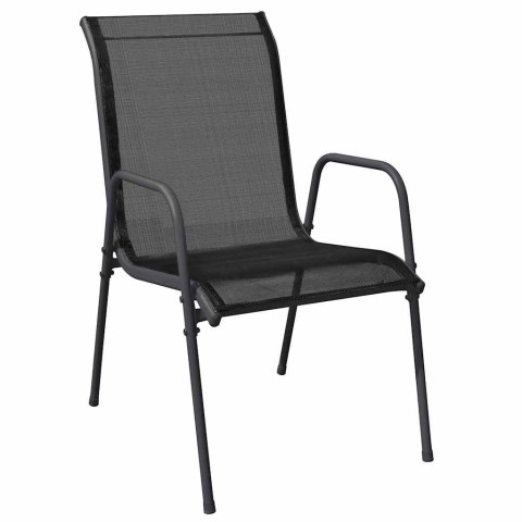 Zestaw do jadalni w ogrodzie 7 pcs Czarny