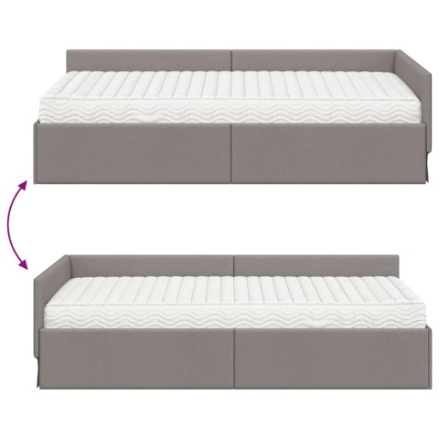 Rama Łóżka Narożnego z Materacem Inny 2 pcs Ciemnoszary tkanina
