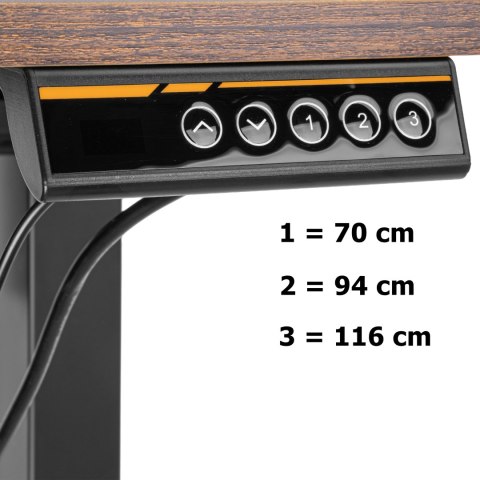 Biurko gamingowe SHADOW GAMER elektryczne RUSTIC 140 cm