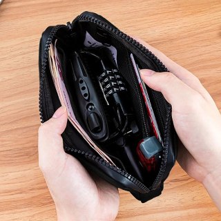 Saszetka rowerowa na telefon klucze portfel karty pieniądze 0.15l - czarna