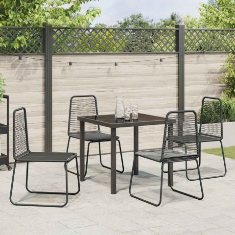 Zestaw do jadalni w ogrodzie 5 pcs Czarny