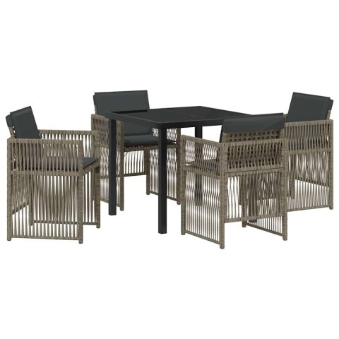 Zestaw do jadalni w ogrodzie 5 pcs Szary