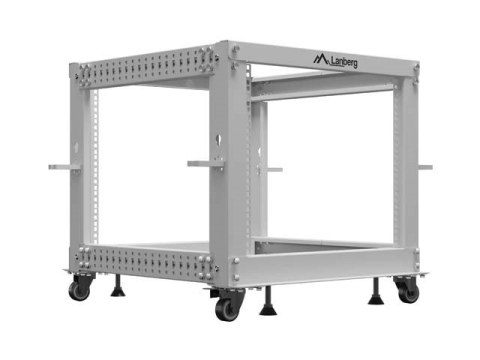 LANBERG OPEN RACK 19" 9U 600X600-1100 REGULOWANY SZARY