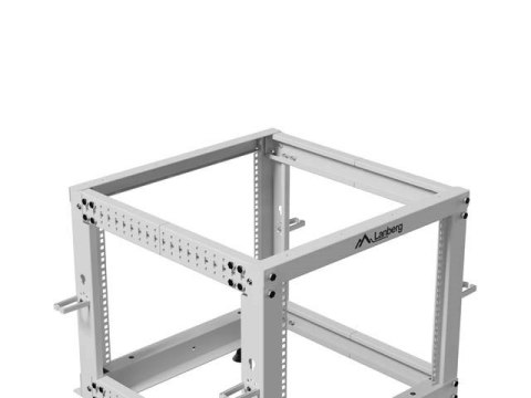 LANBERG OPEN RACK 19" 9U 600X600-1100 REGULOWANY SZARY