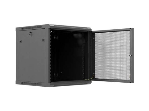 LANBERG SZAFA INSTALACYJNA RACK WISZĄCA 19" 12U 600X600 CZARNA DRZWI PERFOROWANE (FLAT PACK)