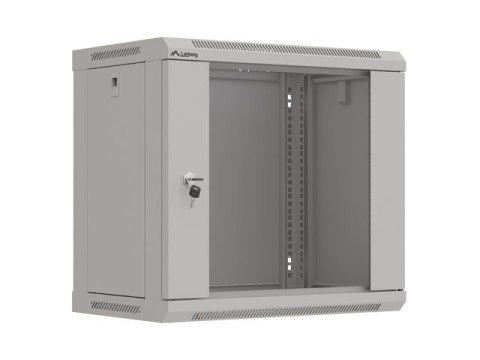 LANBERG SZAFA INSTALACYJNA RACK WISZĄCA 19" 9U 540X350 SZARA DRZWI PRZESZKLONE (FLAT PACK)