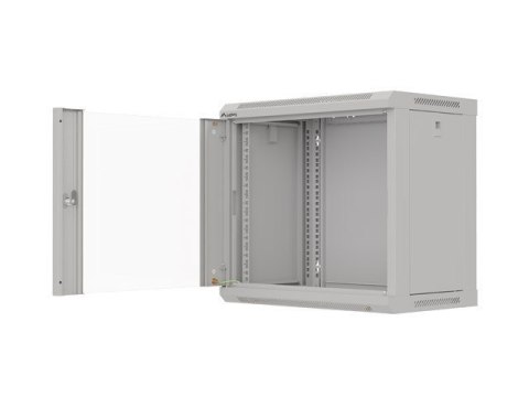 LANBERG SZAFA INSTALACYJNA RACK WISZĄCA 19" 9U 540X350 SZARA DRZWI PRZESZKLONE (FLAT PACK)