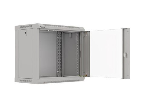 LANBERG SZAFA INSTALACYJNA RACK WISZĄCA 19" 9U 540X350 SZARA DRZWI PRZESZKLONE (FLAT PACK)