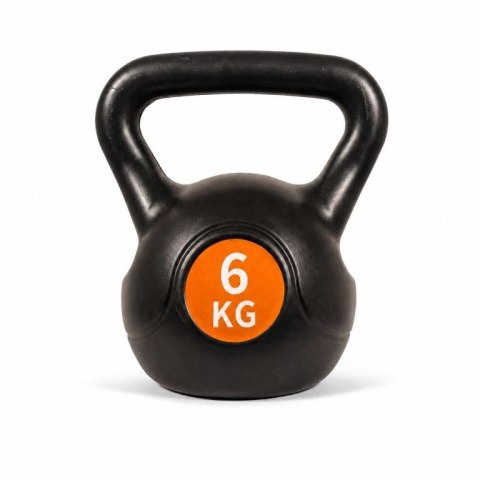 Kettlebell 6 kg, plastikowy z wypełnieniem cementowym