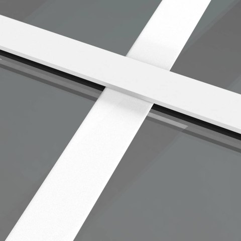 Drzwi wewnętrzne, 93x201,5 cm, białe, szkło ESG i aluminium