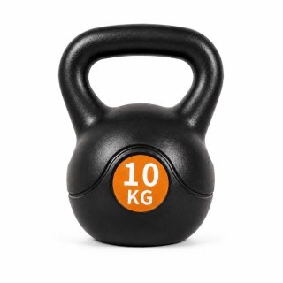 Kettlebell 10 kg, plastikowy z wypełnieniem cementowym