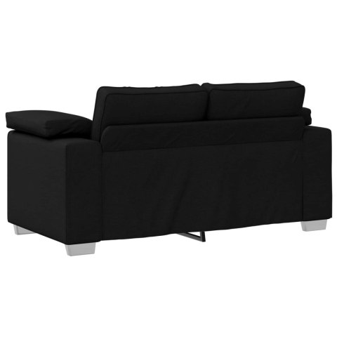 Sofa 3 pcs Czarny 219 x 80 x 82 cm Tkanina lniana