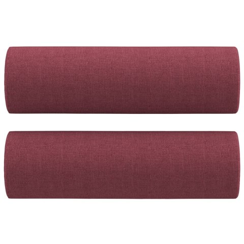 3-osobowa sofa z poduszkami, winna czerwień, 180 cm, tkanina