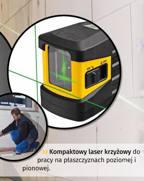 Laser krzyżowy STABILA LAX 60G, zestaw 3-częściowy