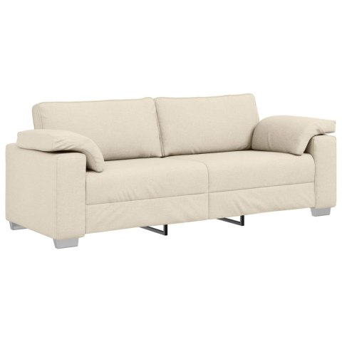 Sofa 2 pcs Beżowy 219 x 80 x 82 cm Tkanina lniana