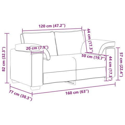 Sofa 2 pcs Beżowy 219 x 80 x 82 cm Tkanina lniana