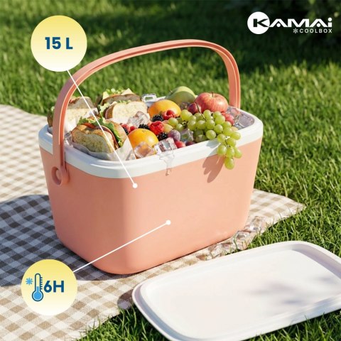 Lodówka ATLANTIC 15L Różowa Kamai
