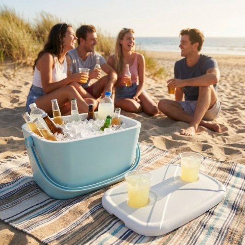 Lodówka ATLANTIC 20L Błękitna Kamai