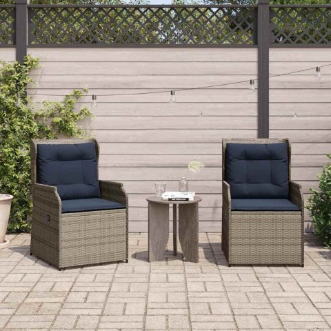 Ławka ogrodowa 2 pcs Szary polirattan