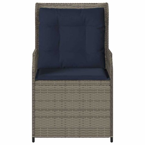Ławka ogrodowa 2 pcs Szary polirattan