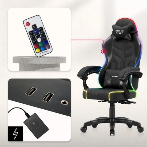 Fotel gamingowy Huzaro Force 2.7 RGB Black