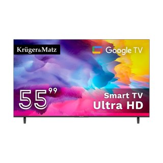 KRUGER&MATZ TELEWIZOR LED 55" UHD GOOGLETV, DVB-T2/S2/T/C H.265 HEVC KM0255UHD-G