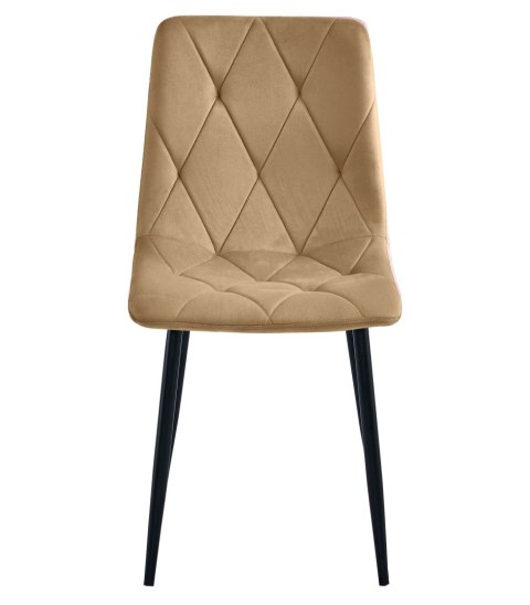 Krzesło LIBRA - aksamit brąz / nogi czarne x 4