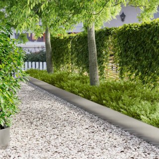 Krawężnik do trawnika 20 pcs 103 x 25 cm Stal srebrny