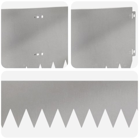 Krawężnik do trawnika 20 pcs 103 x 25 cm Stal srebrny