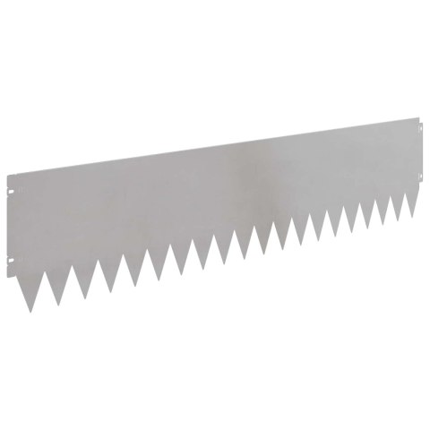 Krawężnik do trawnika 20 pcs 103 x 25 cm Stal srebrny