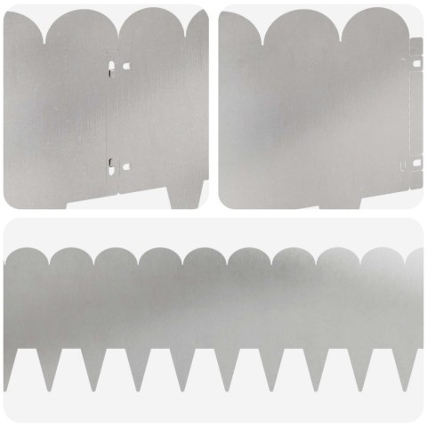 Krawężnik do trawnika 20 pcs 103 x 25 cm Stal srebrny
