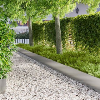 Krawężnik do trawnika 20 pcs 103 x 30 cm Stal srebrny