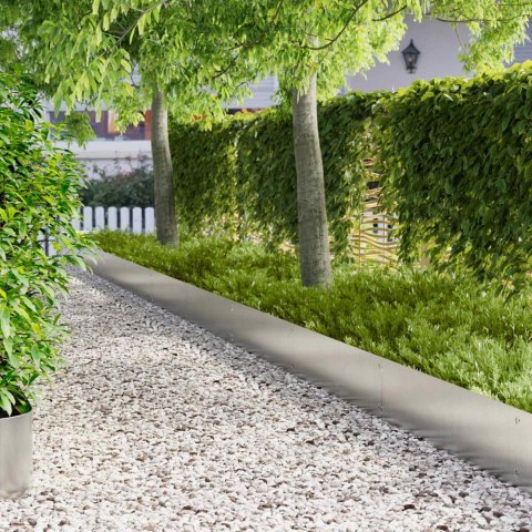 Krawężnik do trawnika 20 pcs 103 x 30 cm Stal srebrny