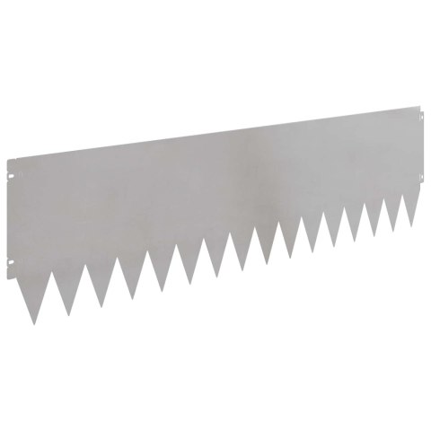 Krawężnik do trawnika 20 pcs 103 x 30 cm Stal srebrny