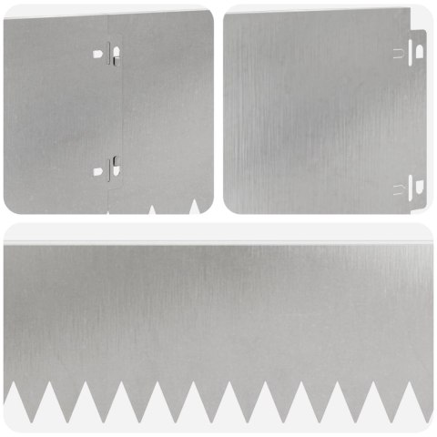 Krawężnik do trawnika 30 pcs 103 x 20 cm Stal srebrny