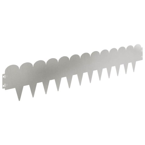 Krawężnik do trawnika 30 pcs 103 x 20 cm Stal srebrny