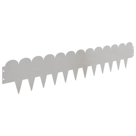 Krawężnik do trawnika 30 pcs 103 x 20 cm Stal srebrny