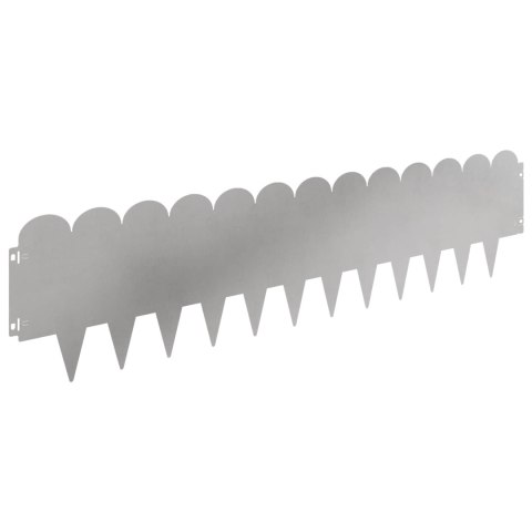 Krawężnik do trawnika 30 pcs 103 x 25 cm Stal srebrny