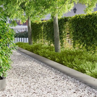 Krawężnik do trawnika 30 pcs 103 x 25 cm metal srebrny