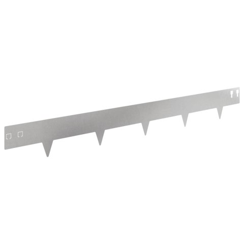 Krawężnik do trawnika 50 pcs 100 x 12 cm Stal srebrny