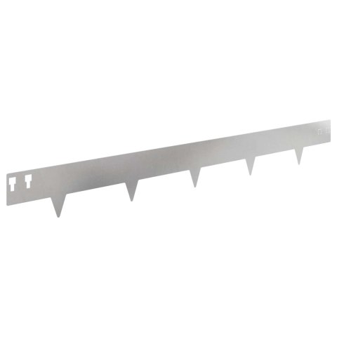 Krawężnik do trawnika 50 pcs 100 x 12 cm Stal srebrny