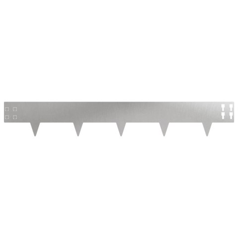 Krawężnik do trawnika 50 pcs 100 x 15 cm Stal srebrny