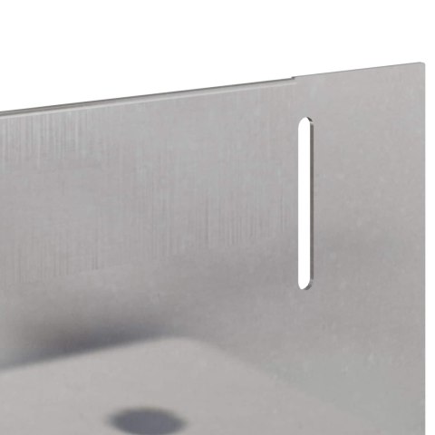 Krawężnik do trawnika 50 pcs 102 x 4 x 4 cm Stal srebrny