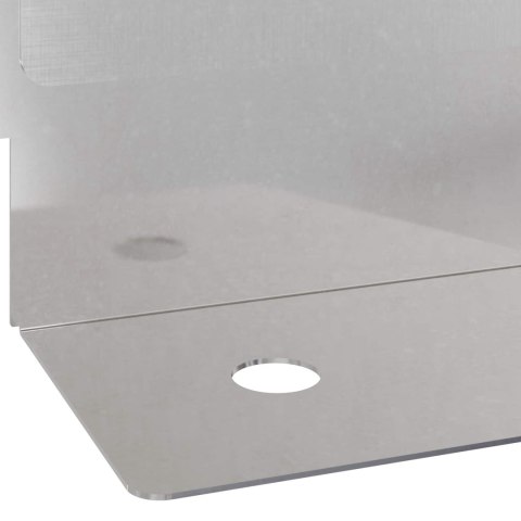 Krawężnik do trawnika 50 pcs 102 x 4 x 4 cm Stal srebrny