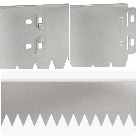 Krawężnik do trawnika 50 pcs 103 x 10 cm Stal srebrny