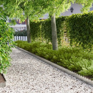 Krawężnik do trawnika 50 pcs 103 x 15 cm Stal srebrny