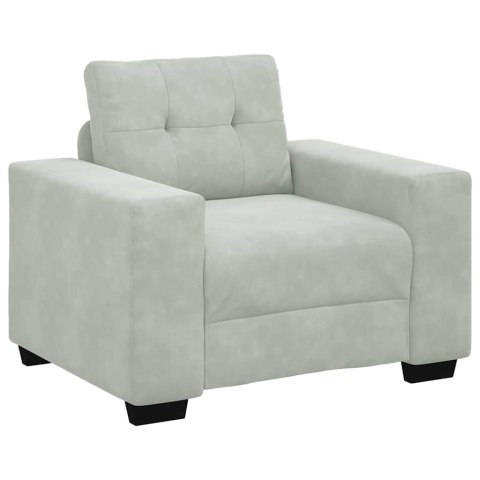 Zestaw Sof 3 pcs Jasnoszary 221 x 80 x 80 cm Aksamit