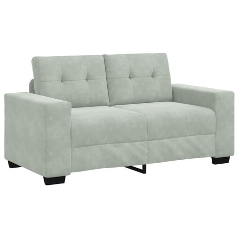 Zestaw Sof 3 pcs Jasnoszary 221 x 80 x 80 cm Aksamit