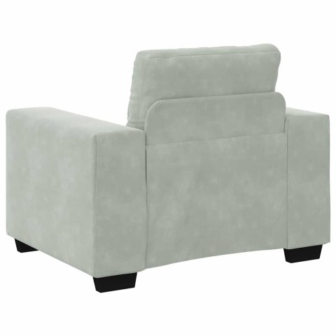 Zestaw Sof 3 pcs Jasnoszary 221 x 80 x 80 cm Aksamit