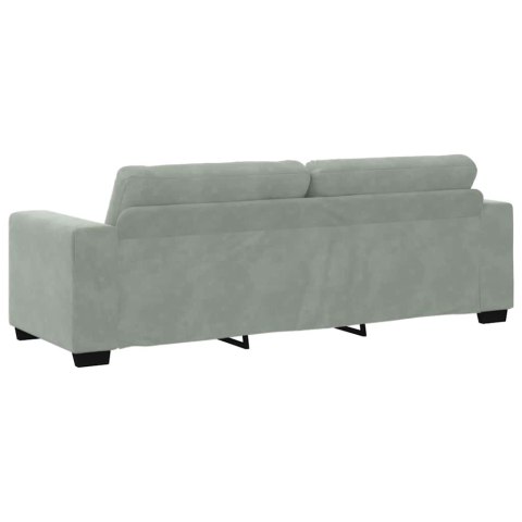 Zestaw Sof 3 pcs Jasnoszary 221 x 80 x 80 cm Aksamit